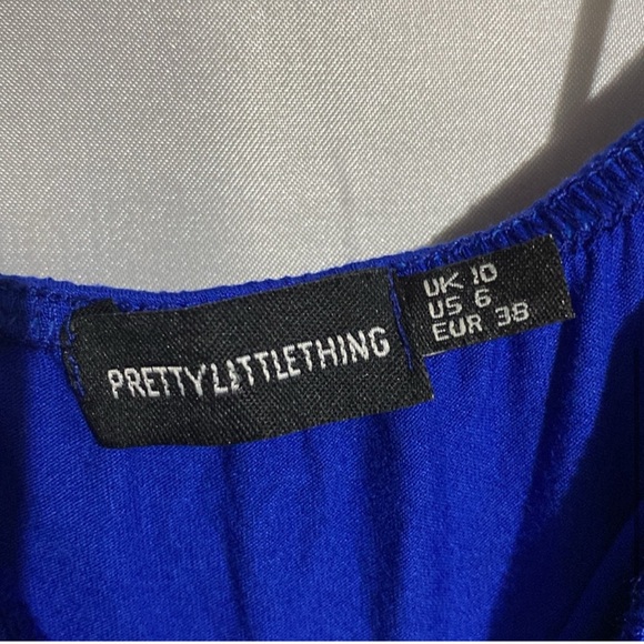 💙 PrettyLittleThing classic Royal blue strappy jumper size small - Picture 4 of 9